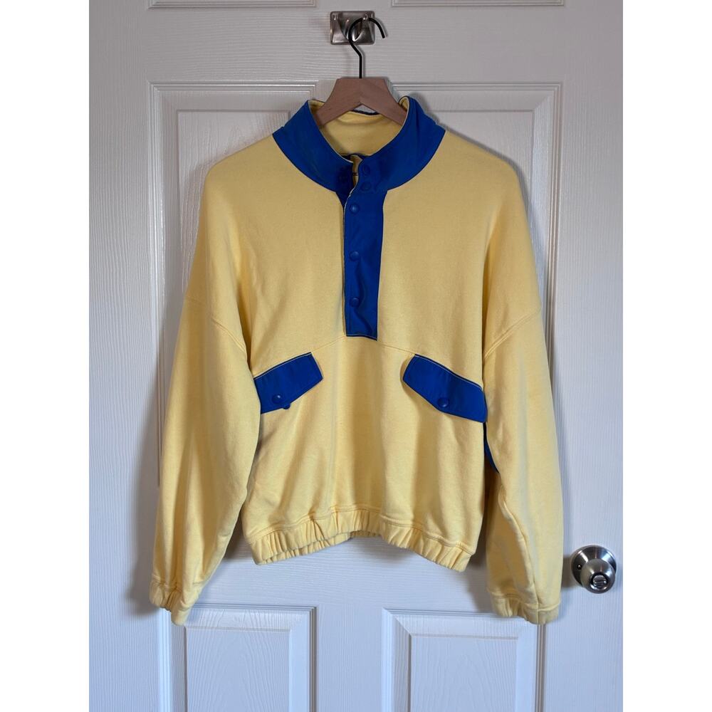 Free People Movement World Tour Two-Piece Set Yellow Blue Jacket + Shorts Size M - Picture 2 of 12